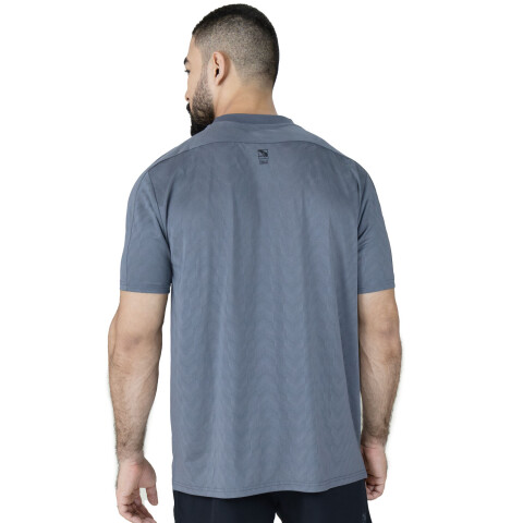 TSHIRT MEN POLY/SPX EVERLAST JACQUARD GY XL BK