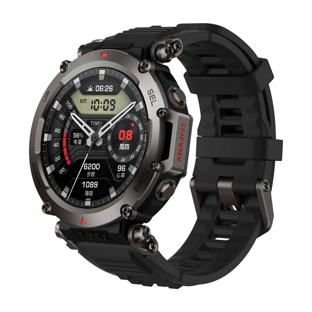 Reloj Smartwatch Amazfit T-Rex Ultra 1.39" Sumergible 10 ATM | GPS | Bluetooth - Negro 