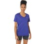 Race V-Neck SS Top - Mujer Eggplant/night Shade