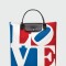 Cartera Longchamp x Robert Indiana S Blanco