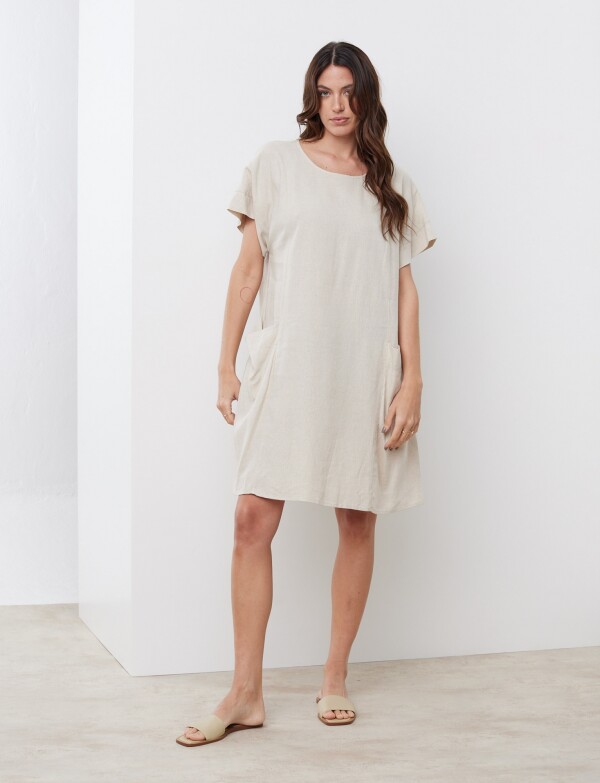 Vestido Lino BEIGE