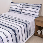 Cubrecama Ava 200 Hilos Rayas Nauticas 180x240