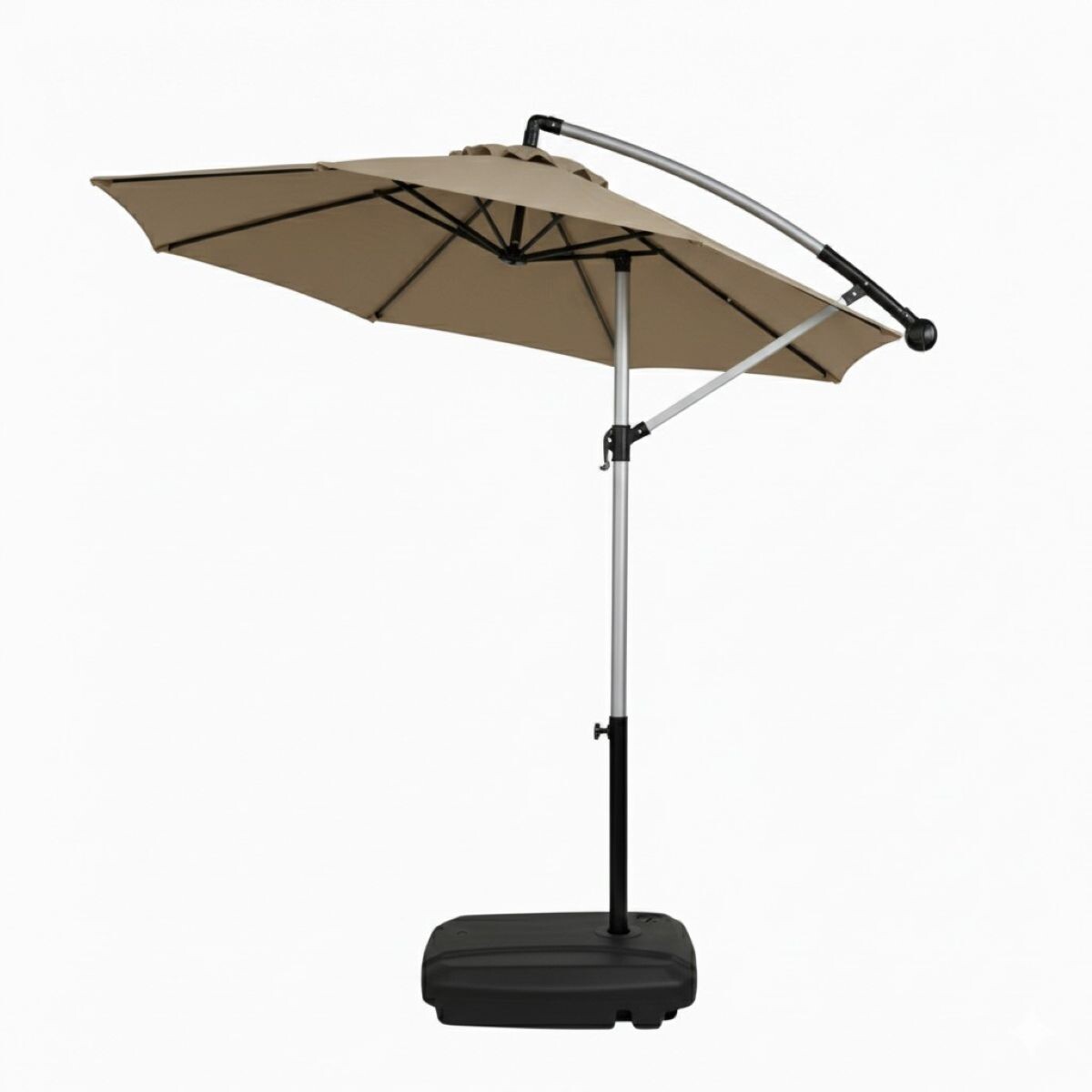 SOMBRILLA BEIGE C/BASE P/JARDIN 3Mts 