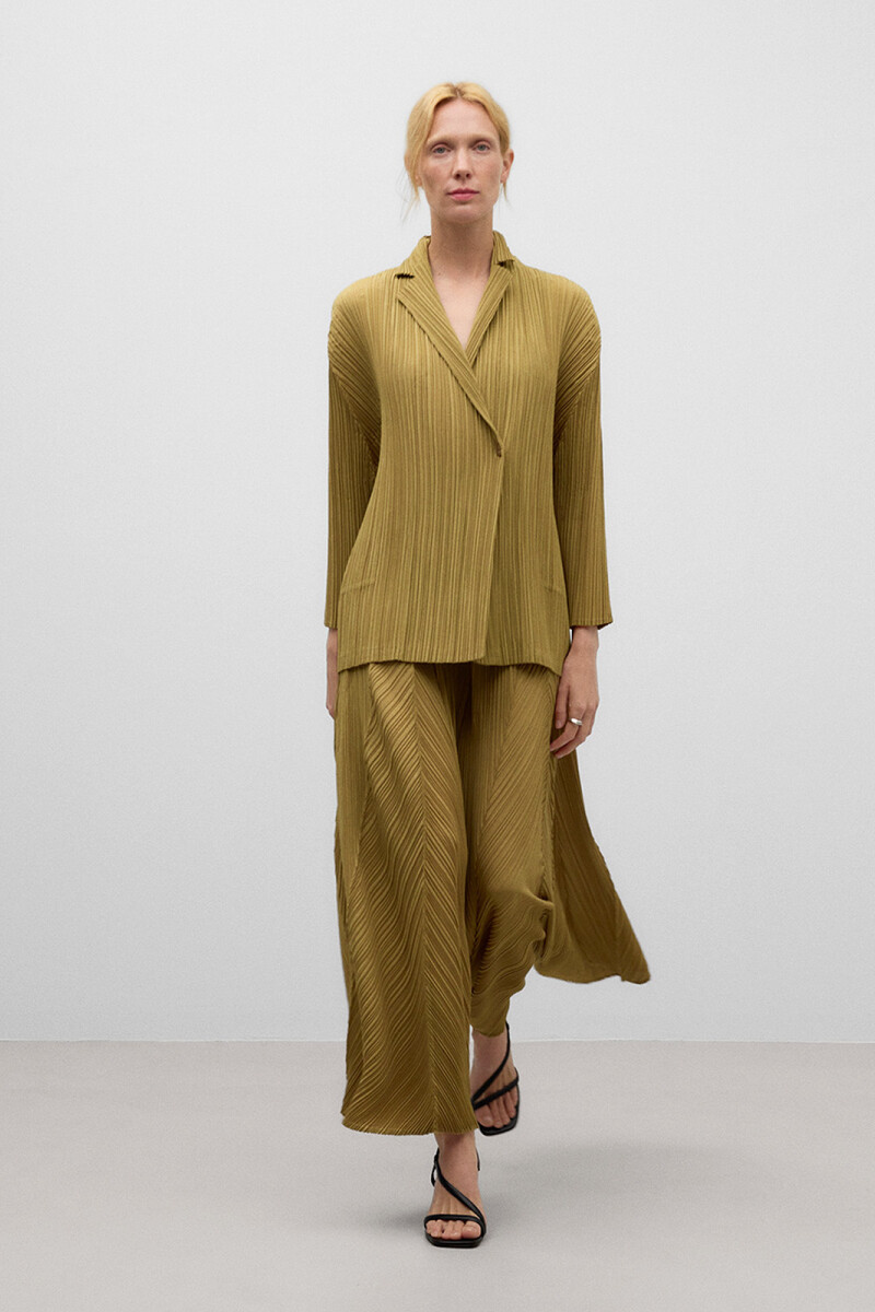 PANTALÓN CRINKLE Verde Oliva