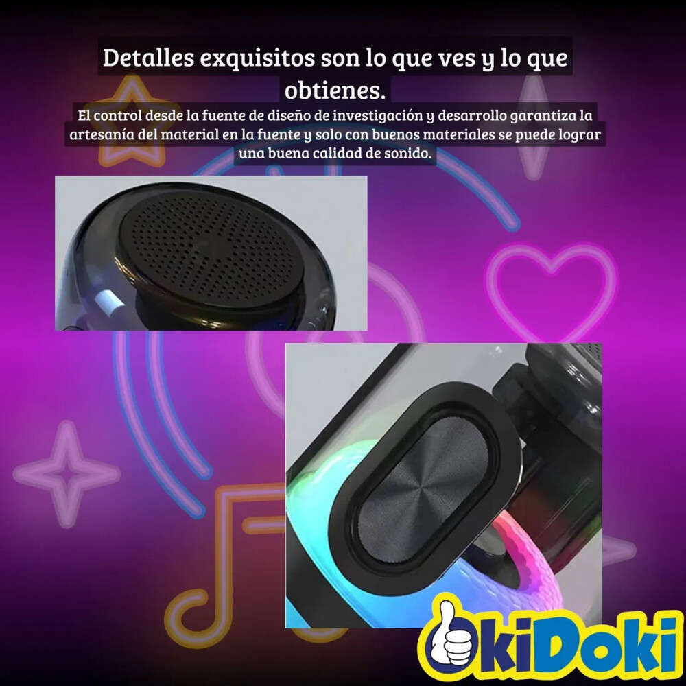 Parlante bluetooth elegante con luces Rgb Parlante bluetooth elegante con luces Rgb