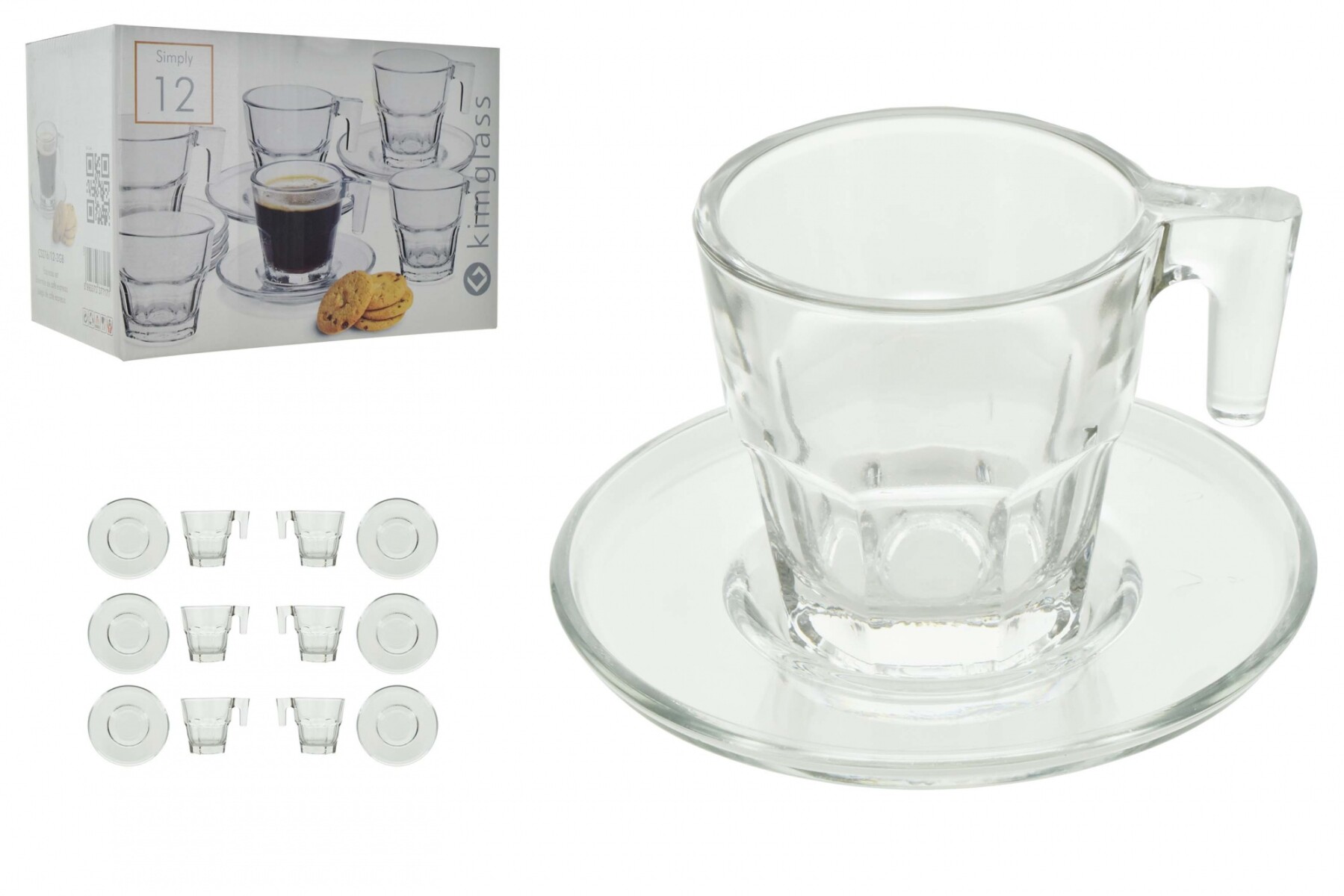 JUEGO DE CAFE X6UDS KIMGLASS 