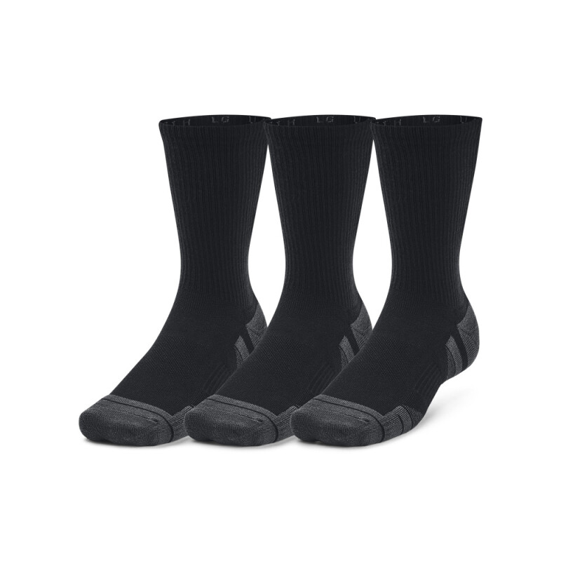 UA Performance Tech 3pk Crew-WHT BLK-001
