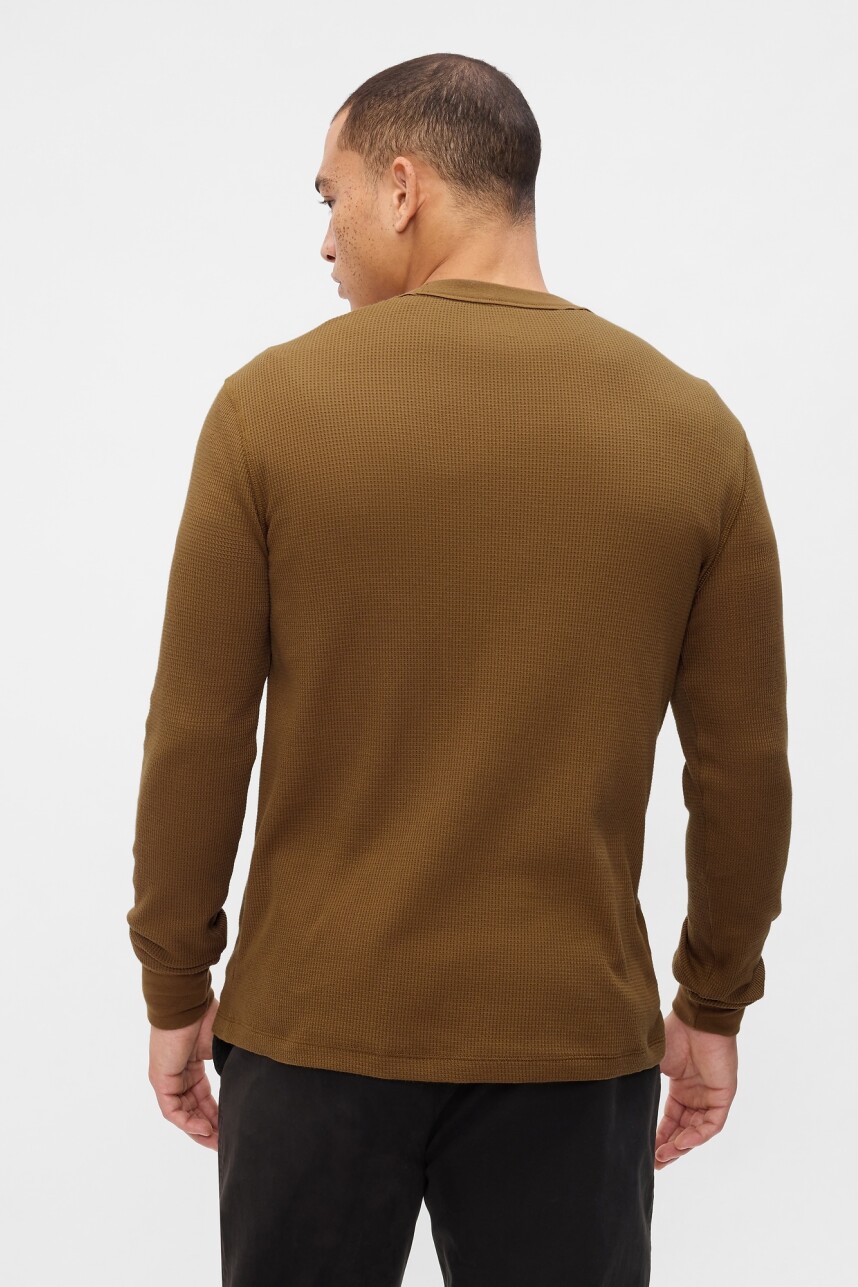 Buzo Waffle Hombre Palomino Brown Global