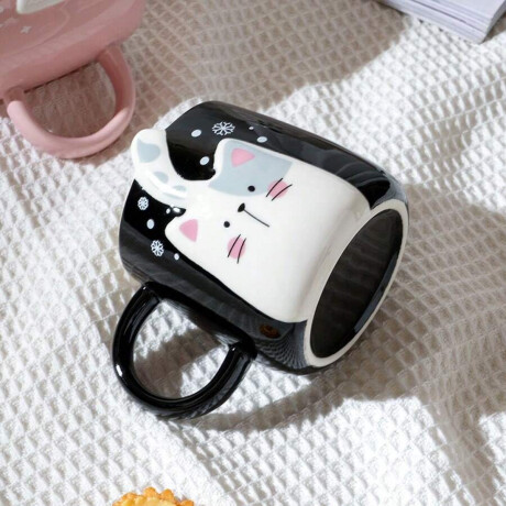 Taza De Cerámica De Diseño Gatito Negro