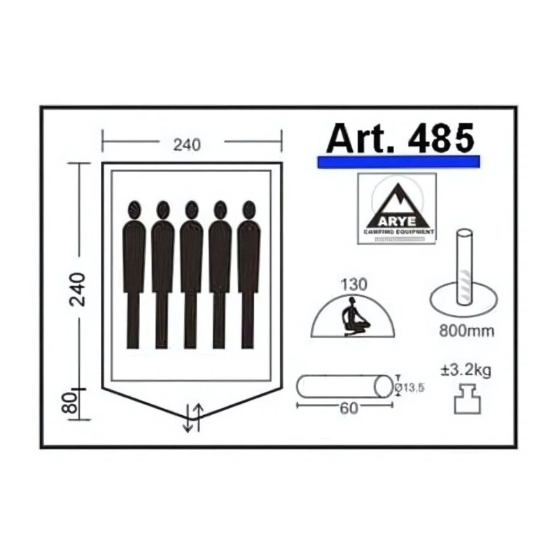Carpa Igloo Arye con Sobretecho 5/6 Personas Carpa Igloo Arye con Sobretecho 5/6 Personas