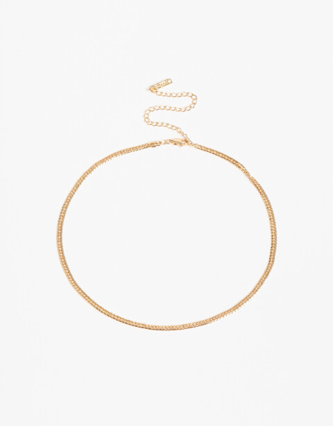 Collares Cortos Metal Collar Corto Cadena Metal De La Línea Stay Golden - Dorado