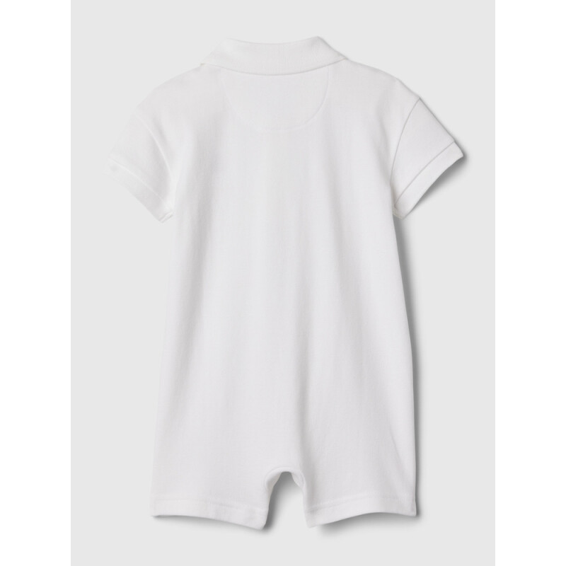 PIQUE POLO SHORTIE NEW OFF WHITE OPT1