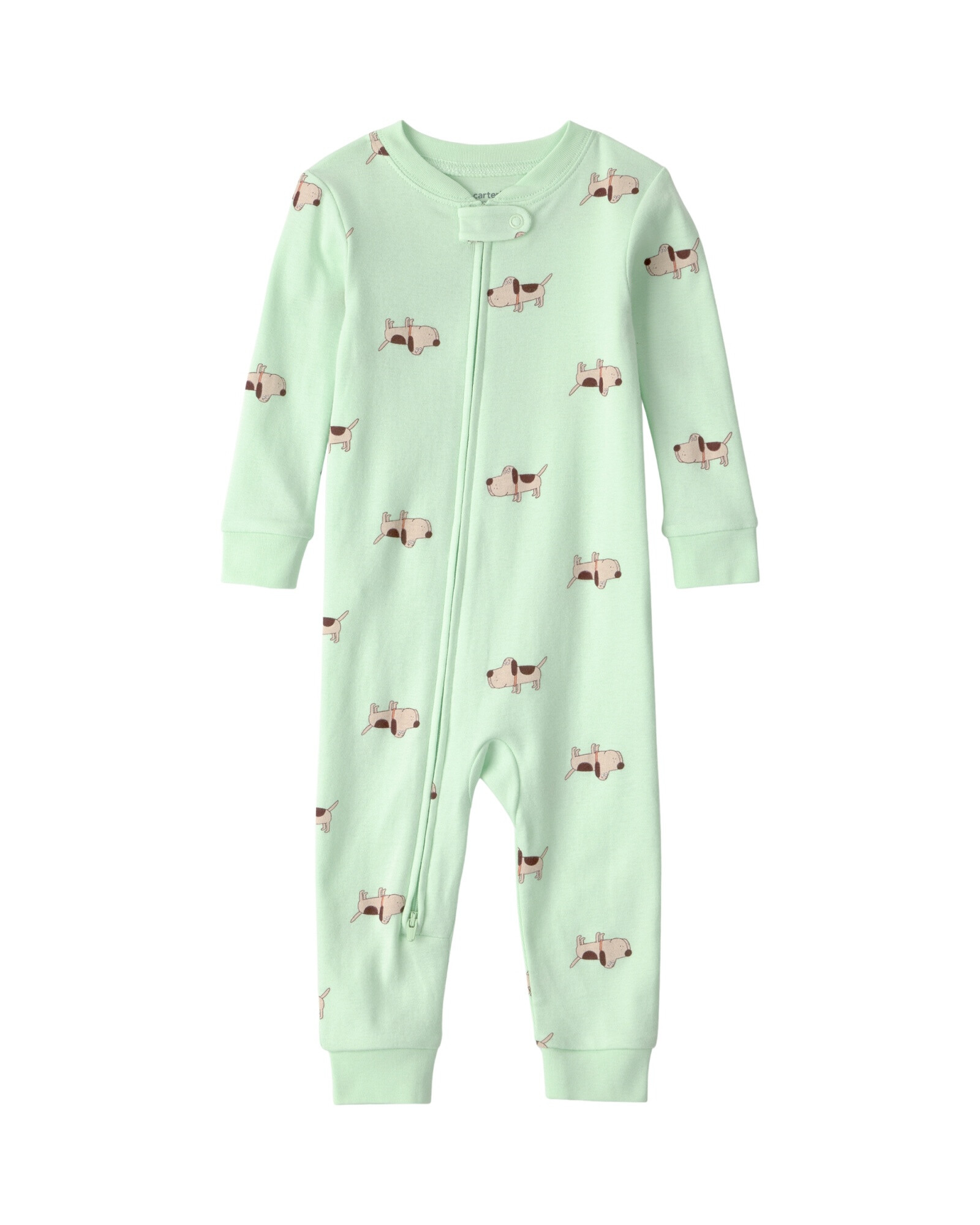 Pijama enterito de algodón, verde, diseño perros. Talles 12-24M Pijama enterito de algodón, verde, diseño perros. Talles 12-24M
