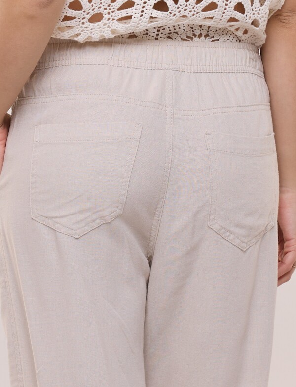 Pantalon Lino BEIGE