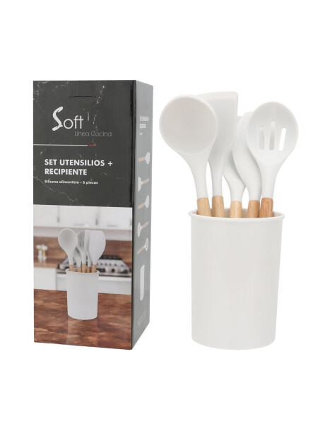 SET 6 PIEZAS MENAGE SILICONA BLANCO SET 6 PIEZAS MENAGE SILICONA BLANCO