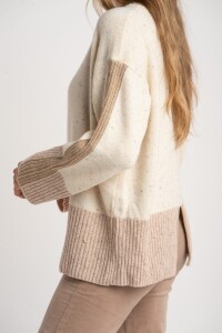 Sweater Lana Color Block Vison