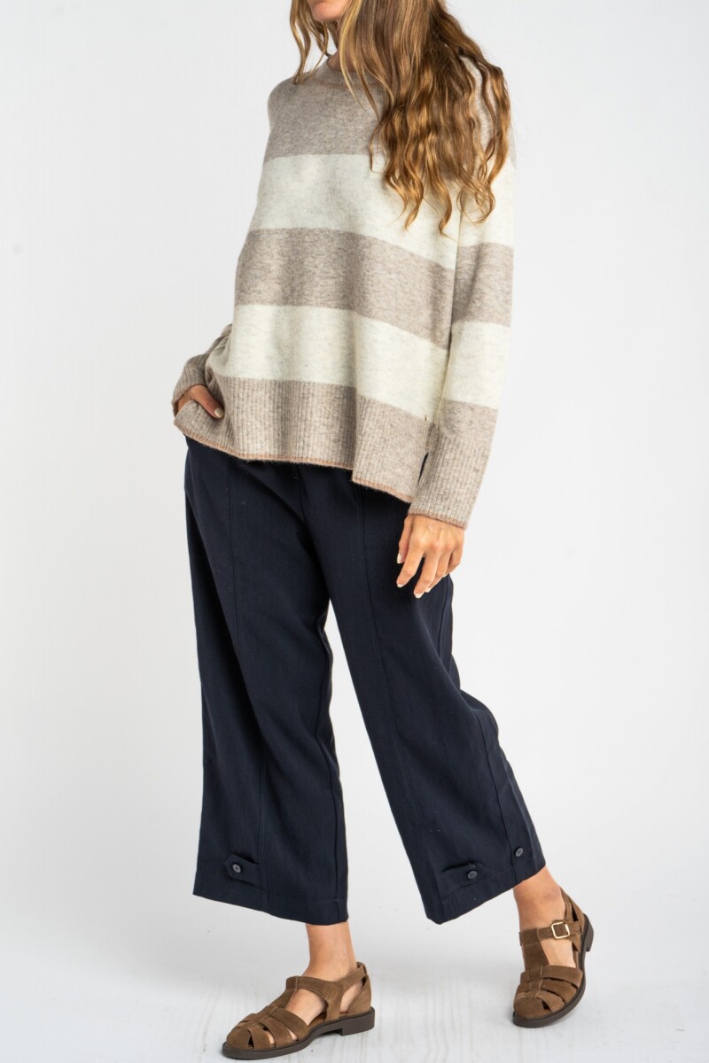 Sweater Rayado Visón