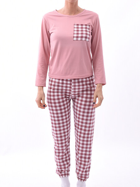 PIJAMA CHECKS ROSADO