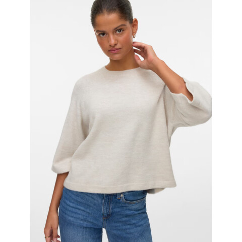 VMLEFILE 3/4 O-NECK PULLOVER NOOS Pumice Stone