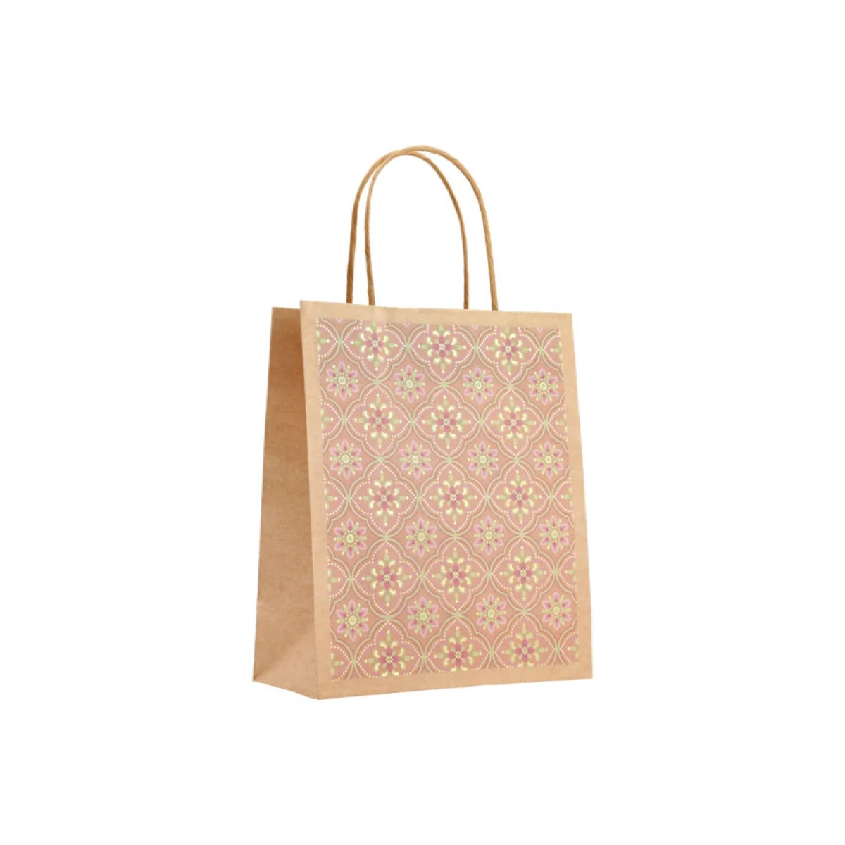Bolsa de Regalo con Cordon Kraft Mosaico Chica - Diseño 2 