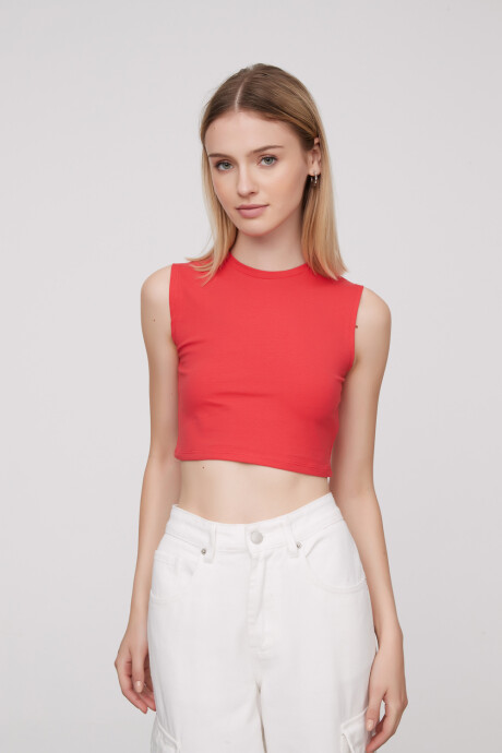 Tops Penikala Rojo Coral