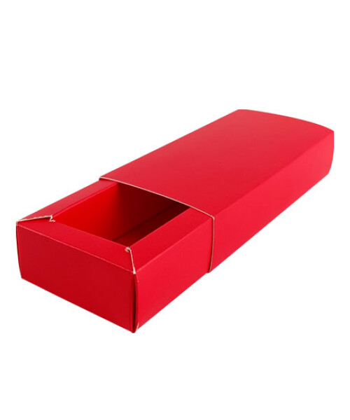 CAJA ECO BOMBONES 6x12x2,5 cm (3 bombones) ROJO