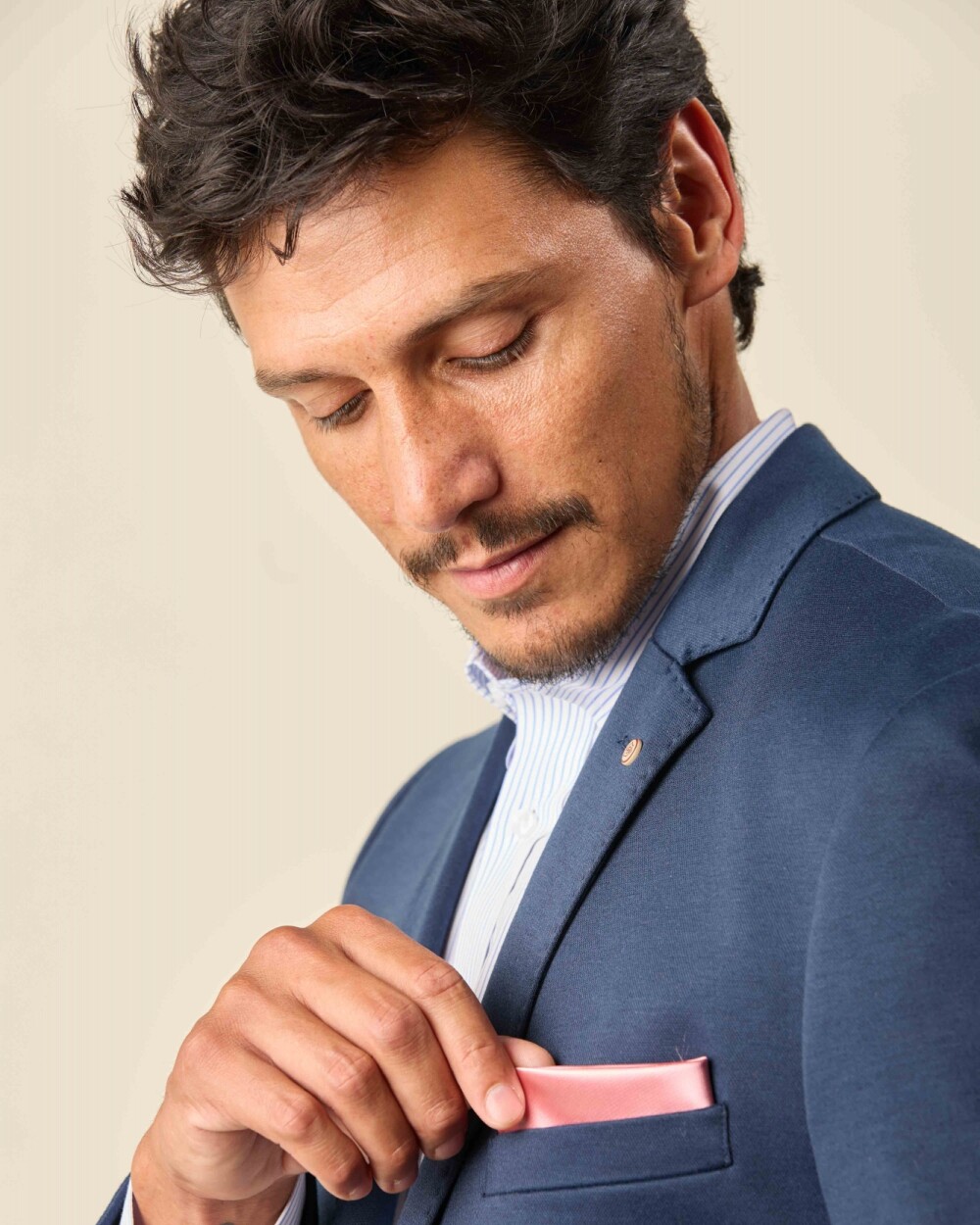 Pañuelo Bolsillo Rosa Satinado