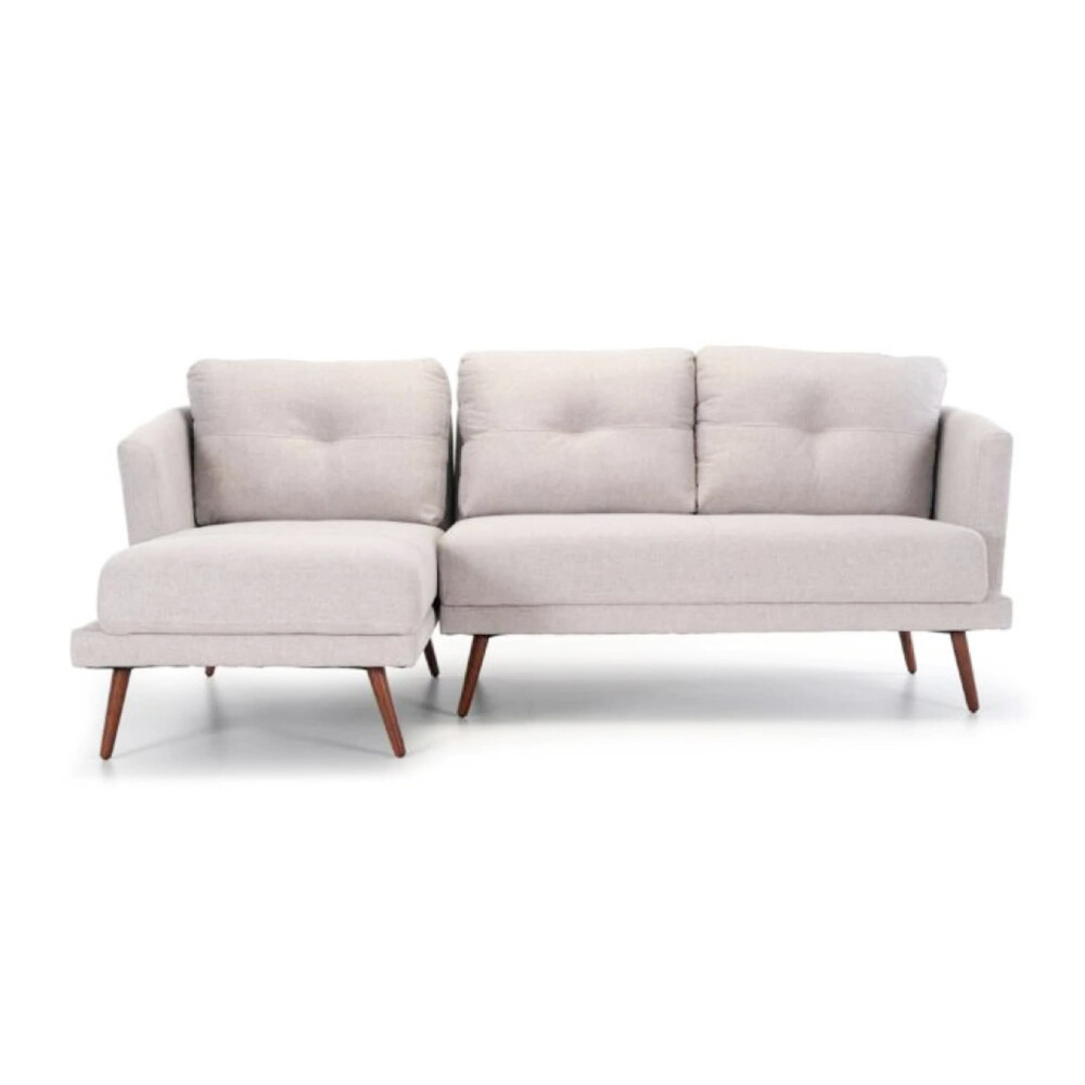 Sofá Con Chaise - Triunfo - 3 Cuerpos Beige - Derecho