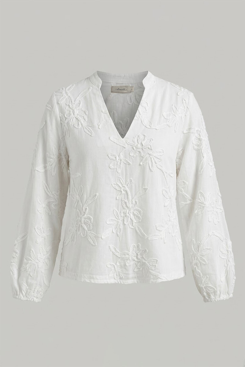 BLUSA RAYA FLOR - BLANCO 