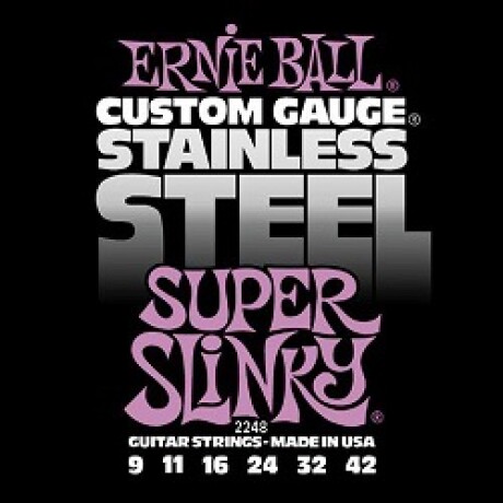 Encordado Eléctrica Ernie Ball Slinky Super Steel Encordado Eléctrica Ernie Ball Slinky Super Steel