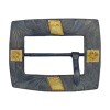 HEBILLA RECTANGULAR PLATA Y ORO 01 Plateadouniforme