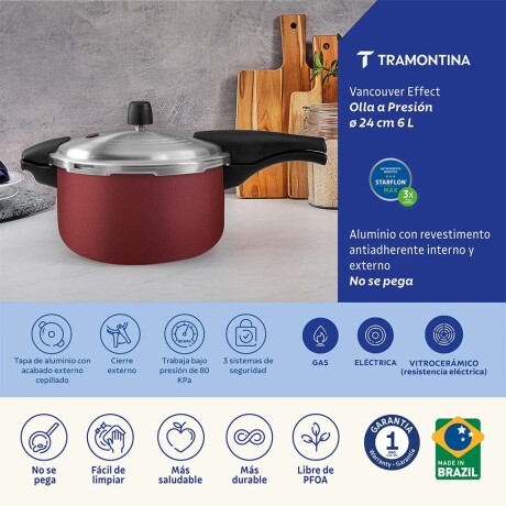 OLLA A PRESION 6L VANCOUVER TRAMONTINA 20592/724 001