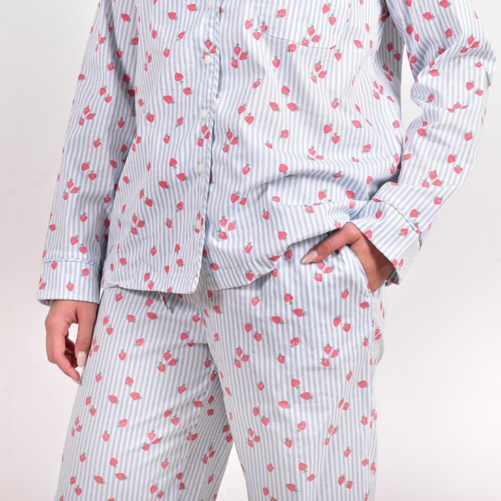 Camisa Ml+Pantalon Damas Frutilla P