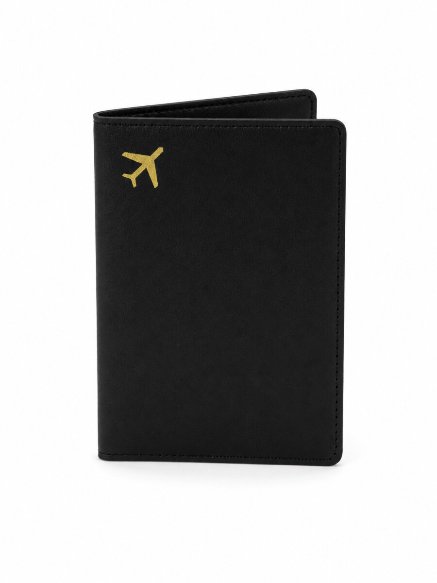 PORTAPASAPORTE - NEGRO 