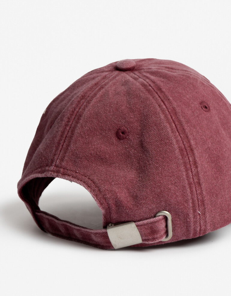 Caps Gorra Canvas Bordada - Rojo Burdeaux