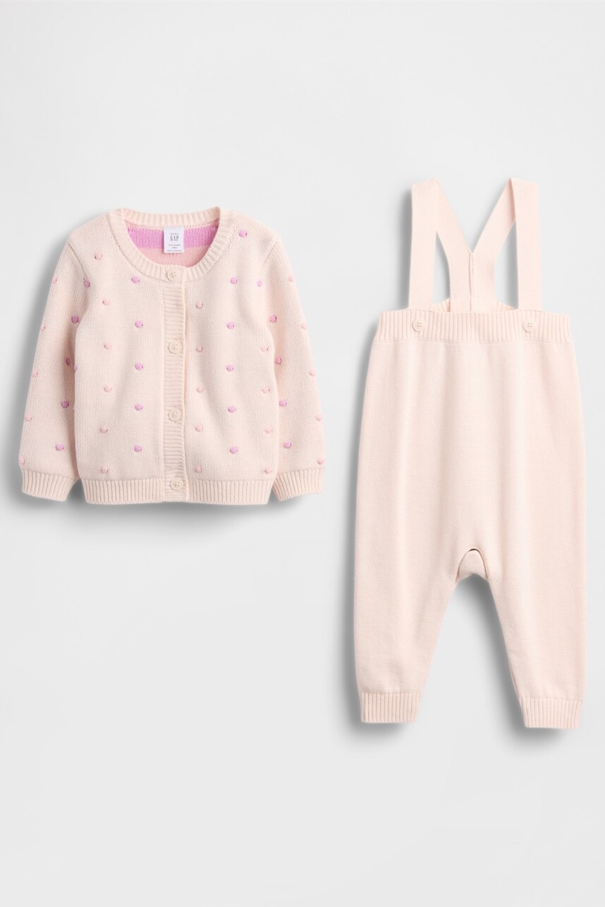 Set De Saco Y Enterito Bebé Barely Pink
