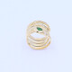 Anillo oro 18k serpiente con esmeralda y brillantes. Anillo oro 18k serpiente con esmeralda y brillantes.