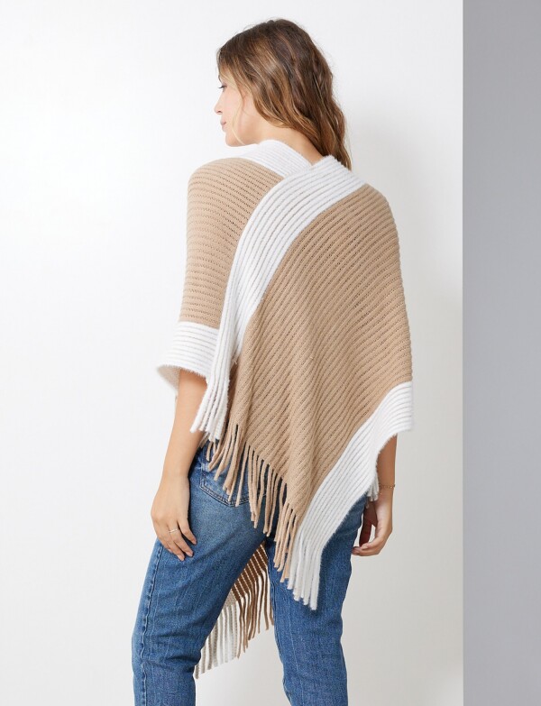 Poncho Soft BEIGE/MULTI