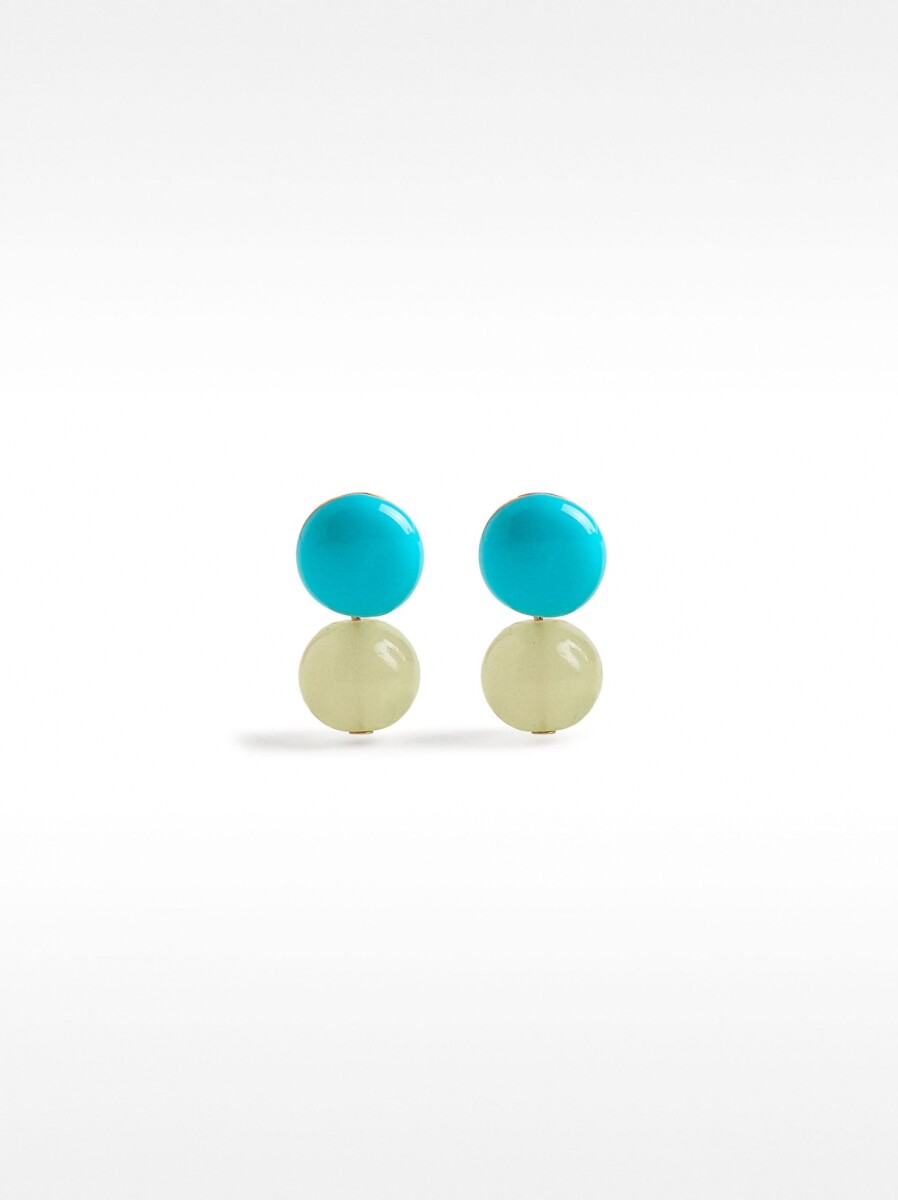 Pendientes Cortos Con Brillantes - multicolor 