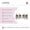 Pack 4 Taburetes Tolix con Respaldo y Asiento de Madera Lumax Negro