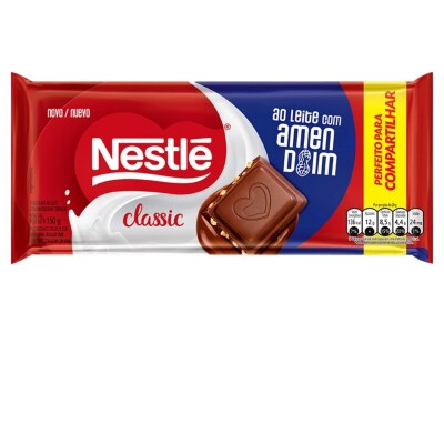 Tableta de Chocolate Nestle Classic de Leche y Maní 150 GR Tableta de Chocolate Nestle Classic de Leche y Maní 150 GR