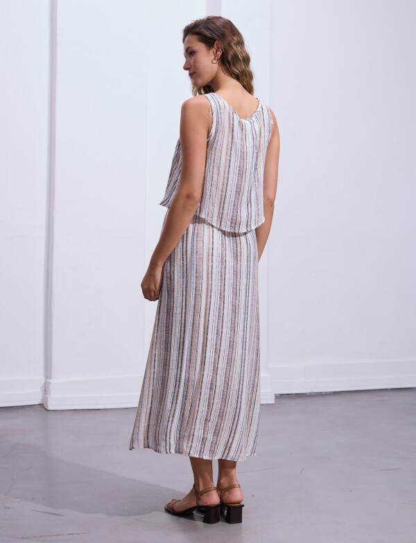 Vestido Maxi Printed MULTI/BEIGE