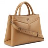 Satchel Handbag Erina 2 Comp Dark Camel