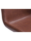 Silla de comedor HYGUM giratoria polipiel cognac/negro Silla de comedor HYGUM giratoria polipiel cognac/negro