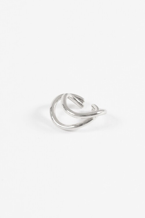 Earcuff wavy plateado