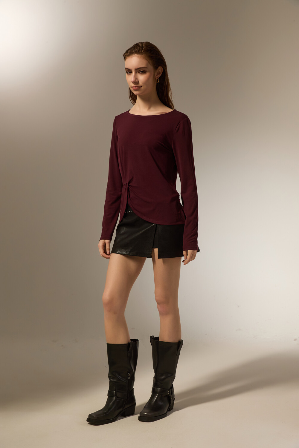 Remera Gader Cereza Oscuro