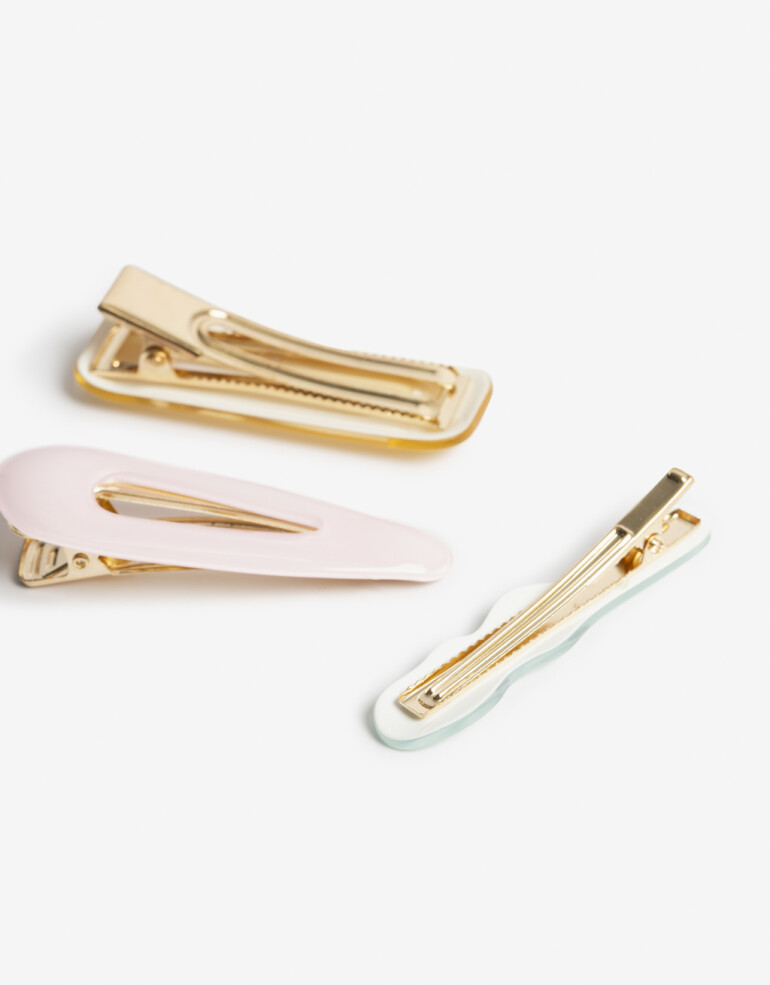 Horquillas Set Glossy Set De Horquillas Glossy - Amarillo Claro