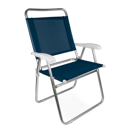 Reposera Alta Plegable en Aluminio Mor Master Plus Fashion Azul Marino