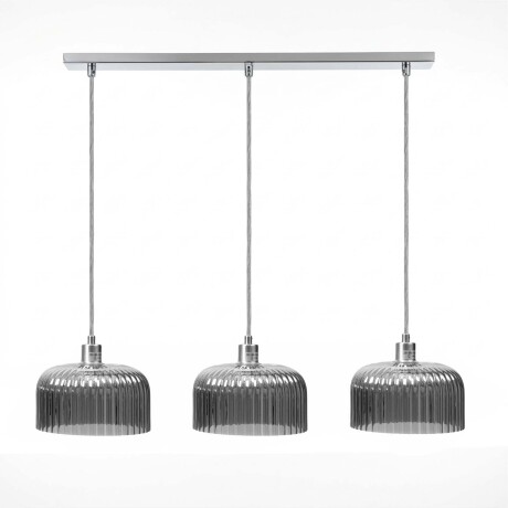 LÁMPARA DE TECHO METAL-Y-VIDRIO GRIS LP95679