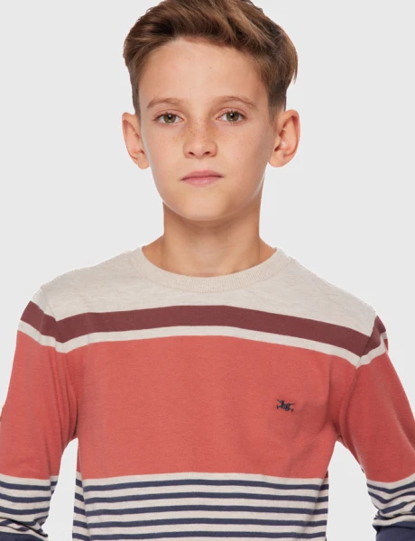 REMERA RAYADA Beige